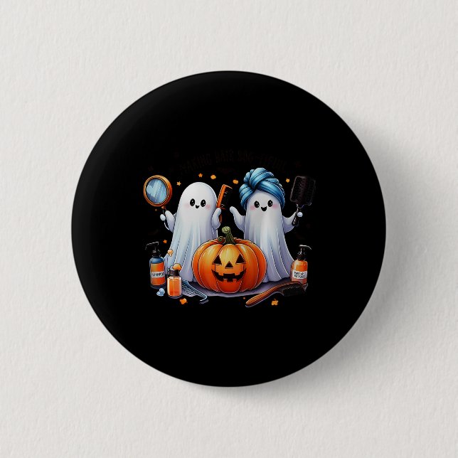 Hair Bootiween Hair Stylist Ghost Button (Vorderseite)