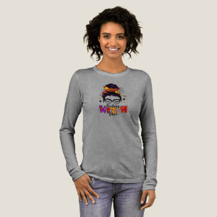Hair Bun Halloween Resting Hexe Tri-Blend Shirt