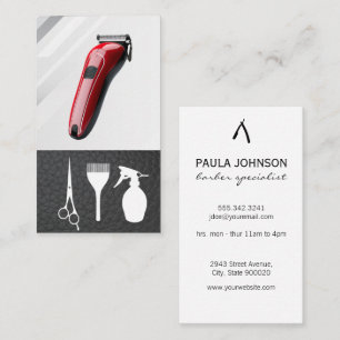 Hair Clippers Barberwerkzeuge Visitenkarte
