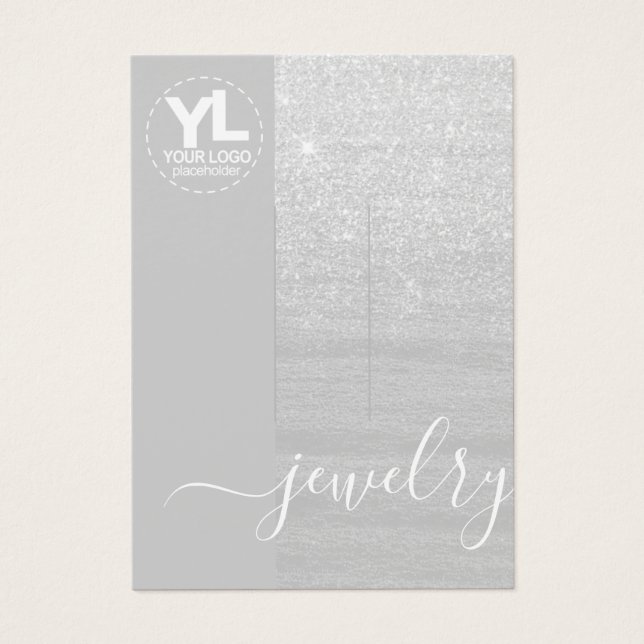 Hair Clips Display Glamour Silver Glitzer Glam (Vorderseite)