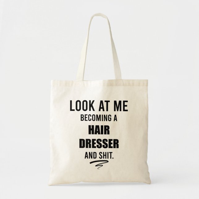 Hair Dresser Abschluss gibt Beautician Gift Idee Tragetasche (Vorne)