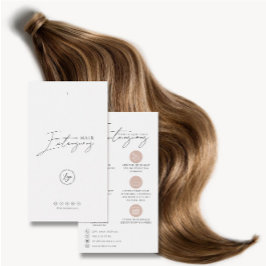 Hair Extensions Care Hang Tag Card mit Logo