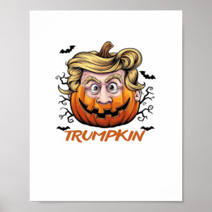 Hair Funny Pumpkin Halloween Boo - Politischer Hum Poster
