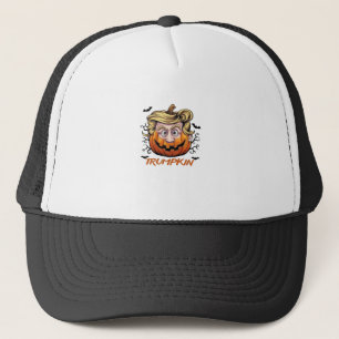 Hair Funny Pumpkin Halloween Boo - Politischer Hum Truckerkappe
