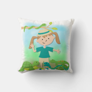 Hair Girl on Safari Pillow Kissen