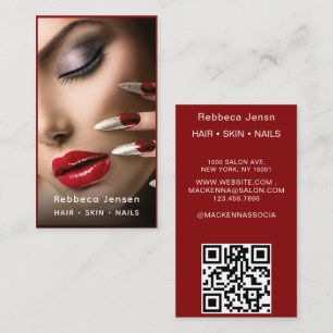 Hair Makeup Artist Moderner QR Code Visitenkarte