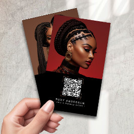 Hair Makeup Artist Moderner QR Code Visitenkarte