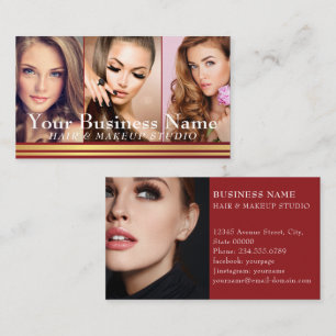 Hair & Makeup Artists 4 Foto Uni Black Luxe Visitenkarte