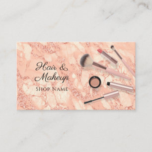Hair & Makeup Künstler, Rose Gold Marmor, Vs 2 Visitenkarte