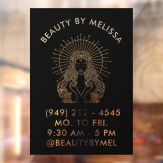 Hair Makeup Nails Salon Celestial Tarot Marketing Fensteraufkleber