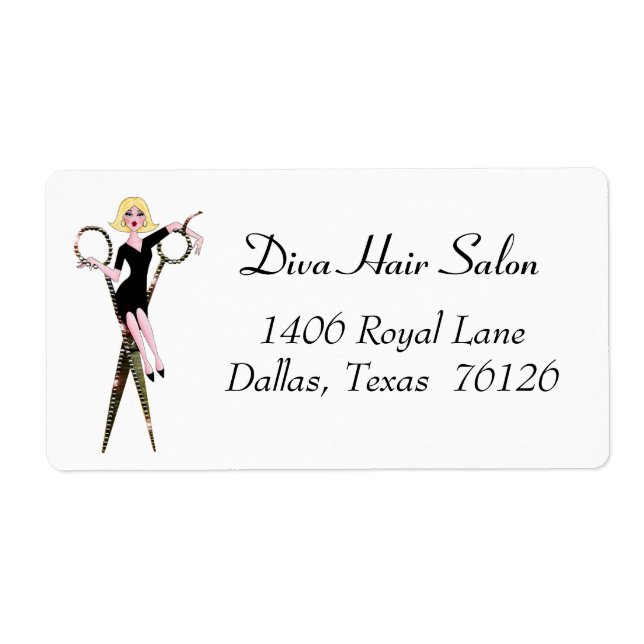 Hair Salon Address Labels (Vorne)