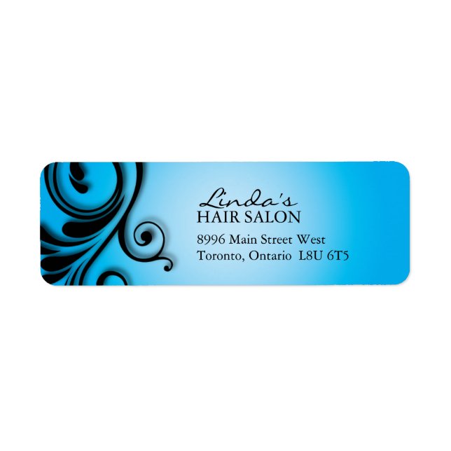 Hair Salon Address Labels (Vorne)