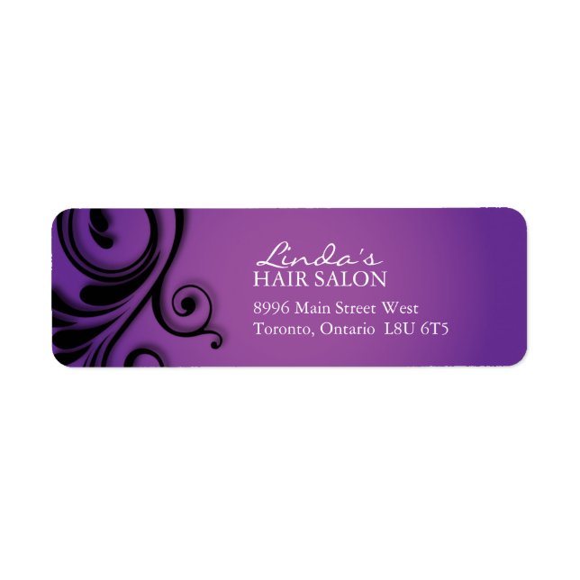 Hair Salon Address Labels (Vorne)