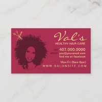 Hair Salon American Stylist Business Cards
