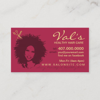 Hair Salon American Stylist Business Cards Terminkarte