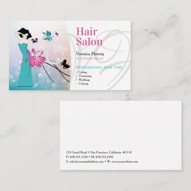 Hair Salon | BERUFLICH Visitenkarte (Vorne/Hinten)