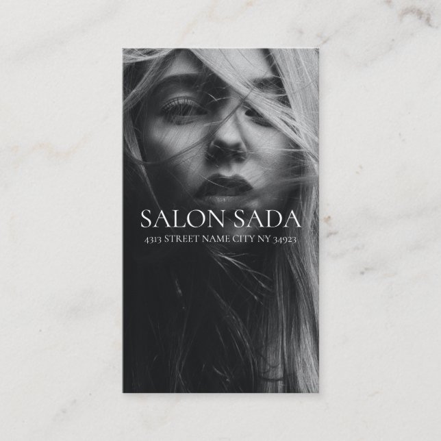 Hair Salon Business Card Visitenkarte (Vorderseite)
