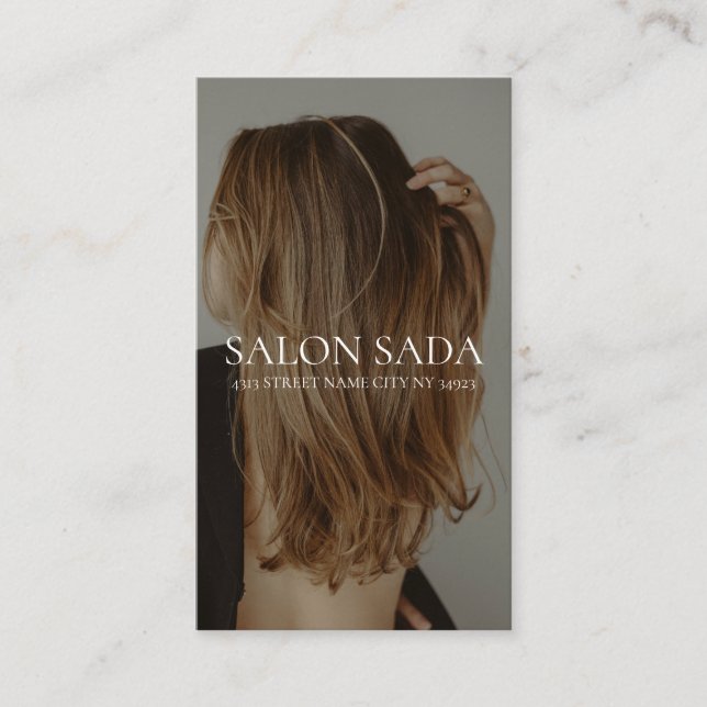Hair Salon Business Card Visitenkarte (Vorderseite)