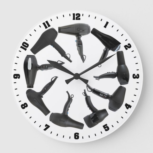 Hair Salon Decorative Wall Clock Große Wanduhr (Vorderseite)