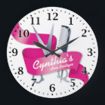 Hair Salon Decorative Wall Clock Große Wanduhr<br><div class="desc">Eine einzigartige personalisierte Friseursalon dekorative Wanduhr. Eine tolle Ergänzung zu jedem Friseur oder Studio. Auch macht eine tolle Geschenkidee.</div>