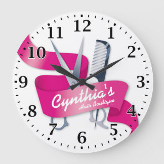 Hair Salon Decorative Wall Clock Große Wanduhr