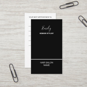 Hair Salon Firmenname Mitarbeiter Ernennung Visitenkarte