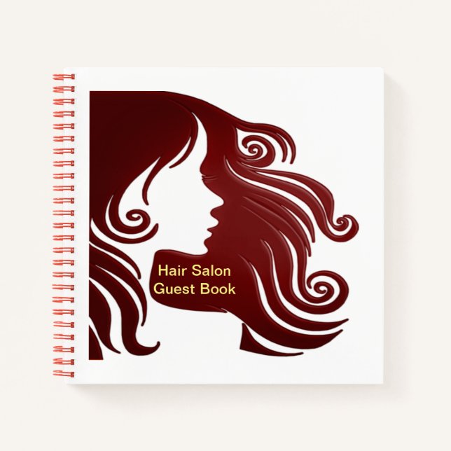 Hair Salon Gästebuch Notizbuch (Vorderseite)