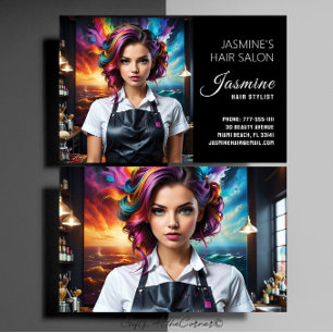 Hair Salon Hair Stylist Visitenkarte