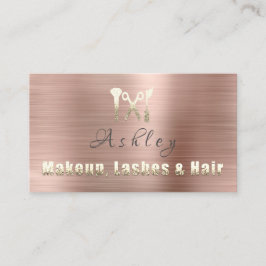 Hair Salon Makeup Lash Rose für Logokombinationen Visitenkarte