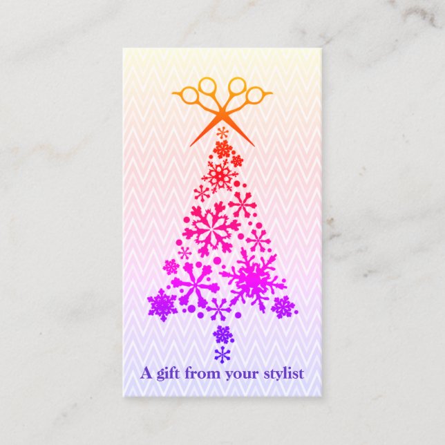 Hair salon styist holiday couon gift card xmas rabattkarte (Vorderseite)