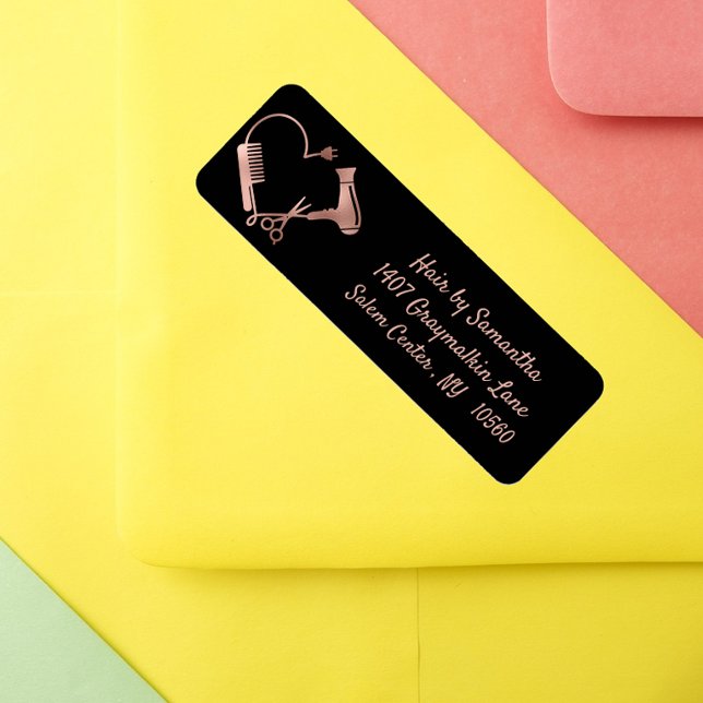 Hair Salon Stylist Barber Rose Goldadresse (Von Creator hochgeladen)