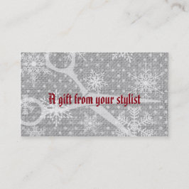 Hair salon stylist holiday coupon gift card xmas