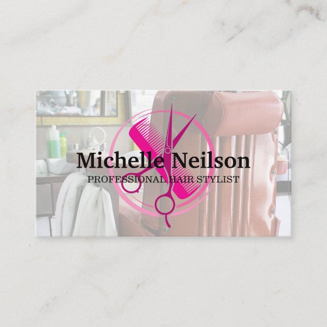 Hair Salon | Stylist Visitenkarte (Vorderseite)