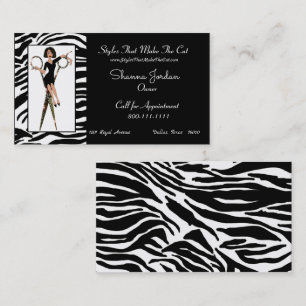 "Hair Stylist African American Diva"  Visitenkarte
