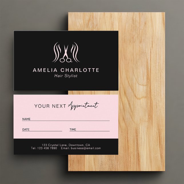 Hair Stylist Appointment Card | Stylists Booking Terminkarte (Von Creator hochgeladen)
