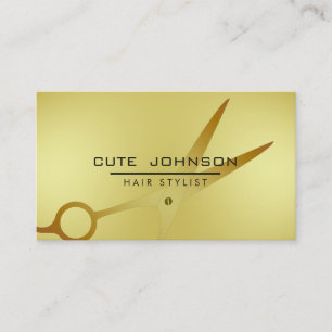 Hair Stylist Beruflich Saloon Fashion Gold Imitate Visitenkarte