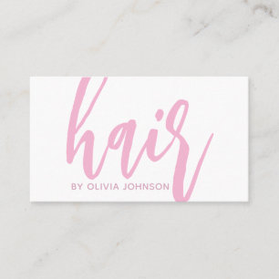 Hair Stylist Business Card Rosa Moderne Minimal Visitenkarte