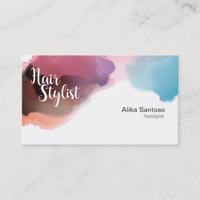 Hair Stylist Business Card Visitenkarte (Vorderseite)