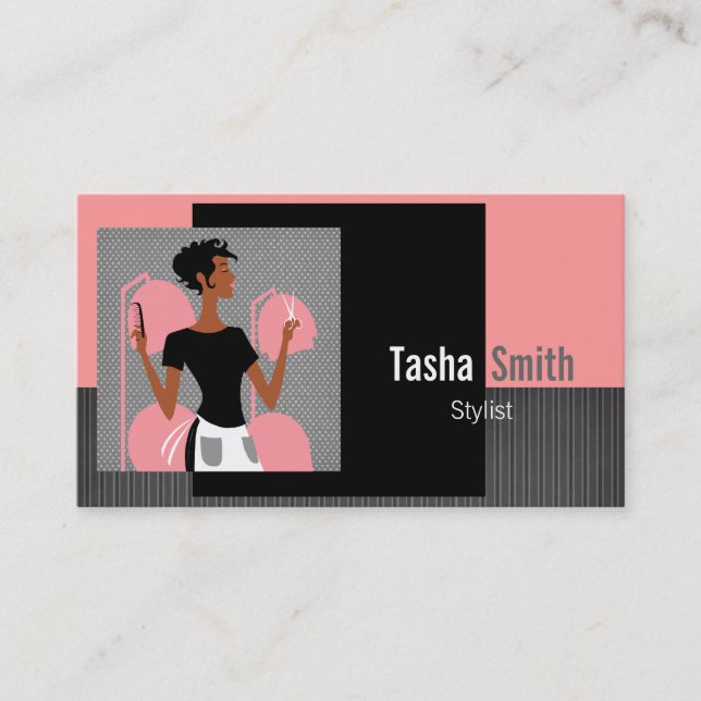 Hair Stylist Business Cards Visitenkarte (Vorderseite)