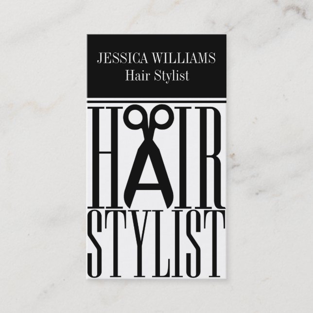Hair Stylist Business Cards Visitenkarte (Vorderseite)