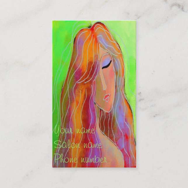 Hair Stylist Business Cards Visitenkarte (Vorderseite)