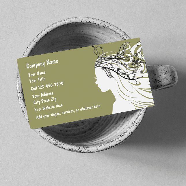 Hair Stylist Business Cards Visitenkarte (Von Creator hochgeladen)