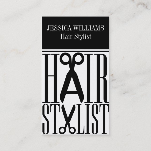 Hair Stylist Business Cards Visitenkarte (Vorderseite)