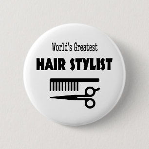 Hair Stylist Button