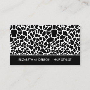 Hair Stylist Chic Pink Giraffe Animal Print Salon Visitenkarte