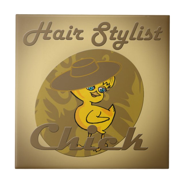 Hair Stylist Chick #6 Fliese (Vorderseite)