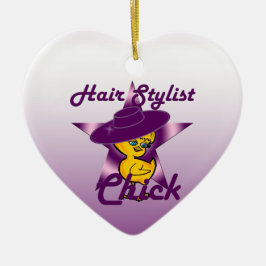 Hair Stylist Chick #9 Keramik Ornament
