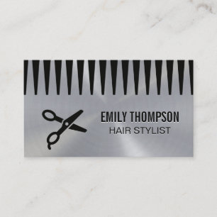 Hair Stylist Comb Salon Shears Visitenkarte