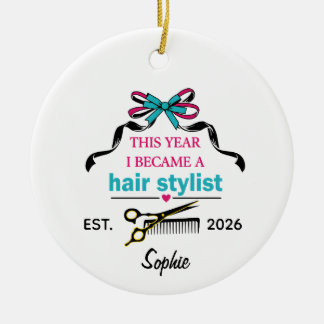 Hair Stylist,Custom Hair School Graduation Keramik Ornament