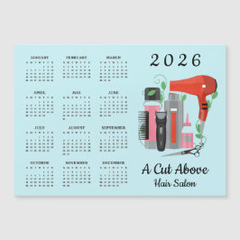Hair Stylist Design 2026 Calendar Magnetic Card Magnetkarte